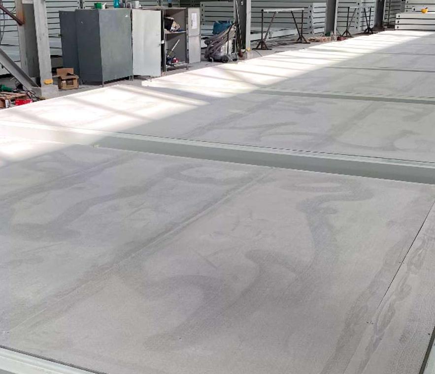 Special cement floor for packing box room